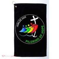 Catholic Jubilee 2025 Stained Glass Pilgrims Of Hope Golf Towel thumb 0