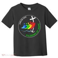 Catholic Jubilee 2025 Stained Glass Pilgrims Of Hope Toddler T-Shirt thumb 0