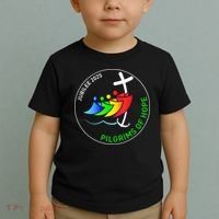 Catholic Jubilee 2025 Stained Glass Pilgrims Of Hope Toddler T-Shirt thumb 2