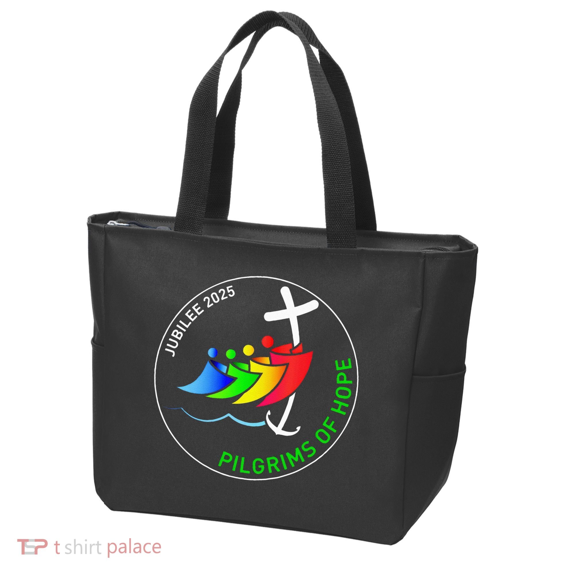 Catholic Jubilee 2025 Stained Glass Pilgrims Of Hope Tote Bag