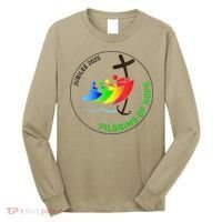 Catholic Jubilee 2025 Stained Glass Pilgrims Of Hope Long Sleeve Shirt thumb 0