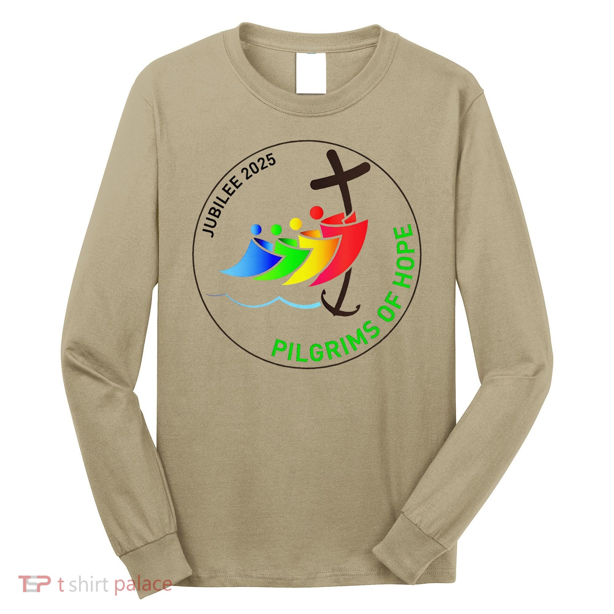 Catholic Jubilee 2025 Stained Glass Pilgrims Of Hope Long Sleeve Shirt