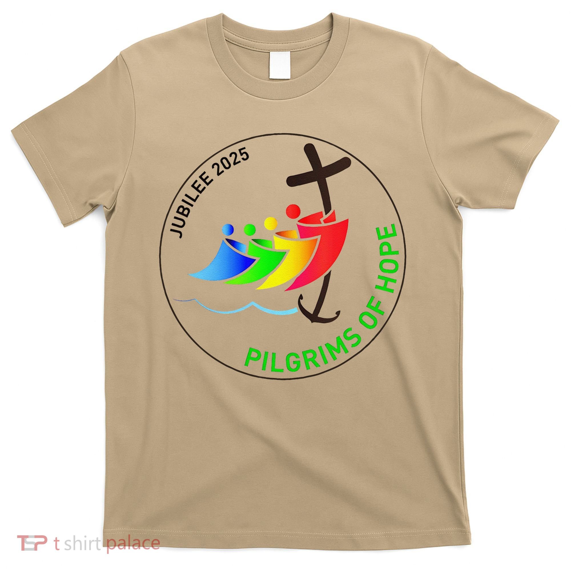 Catholic Jubilee 2025 Stained Glass Pilgrims Of Hope T-Shirt