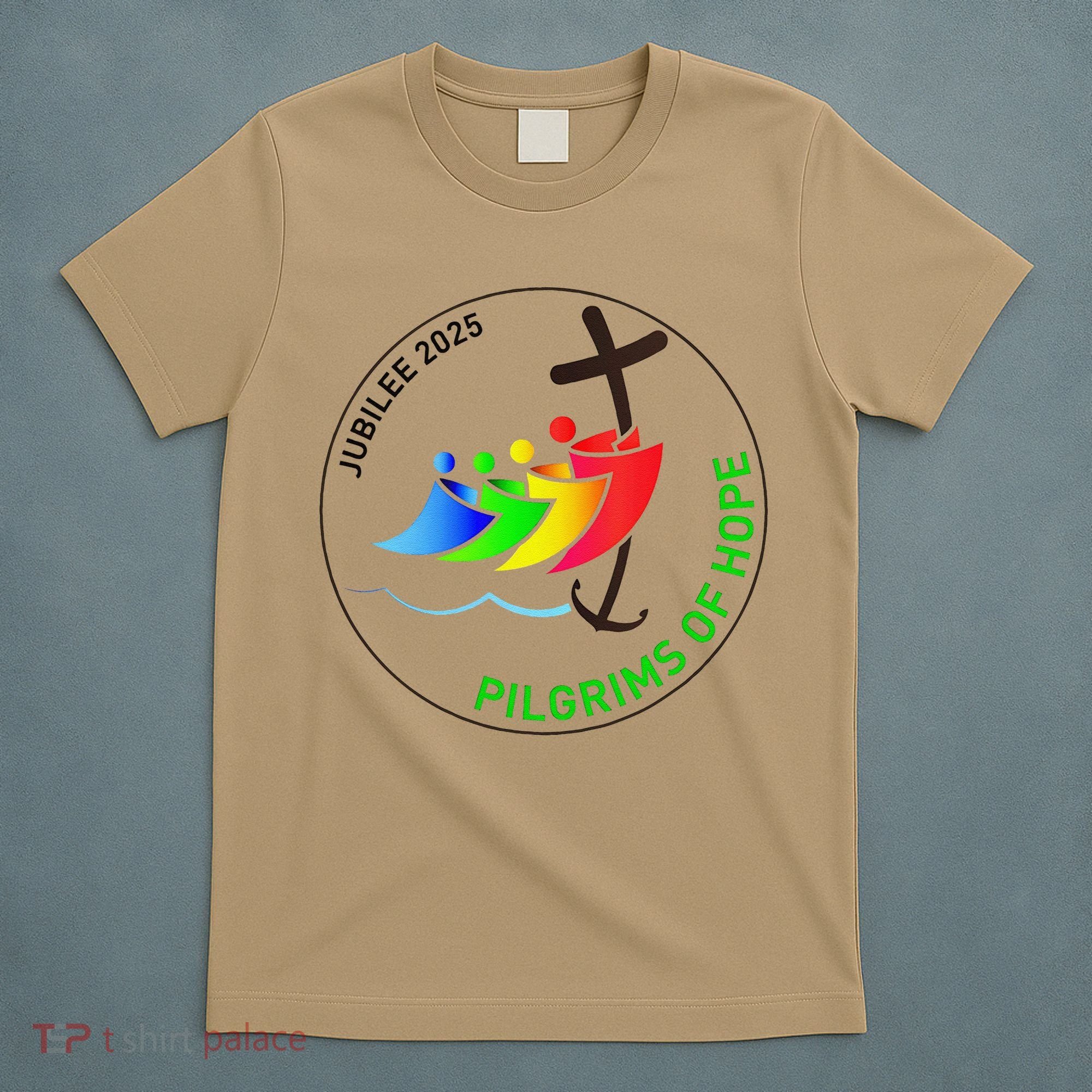Catholic Jubilee 2025 Stained Glass Pilgrims Of Hope T-Shirt