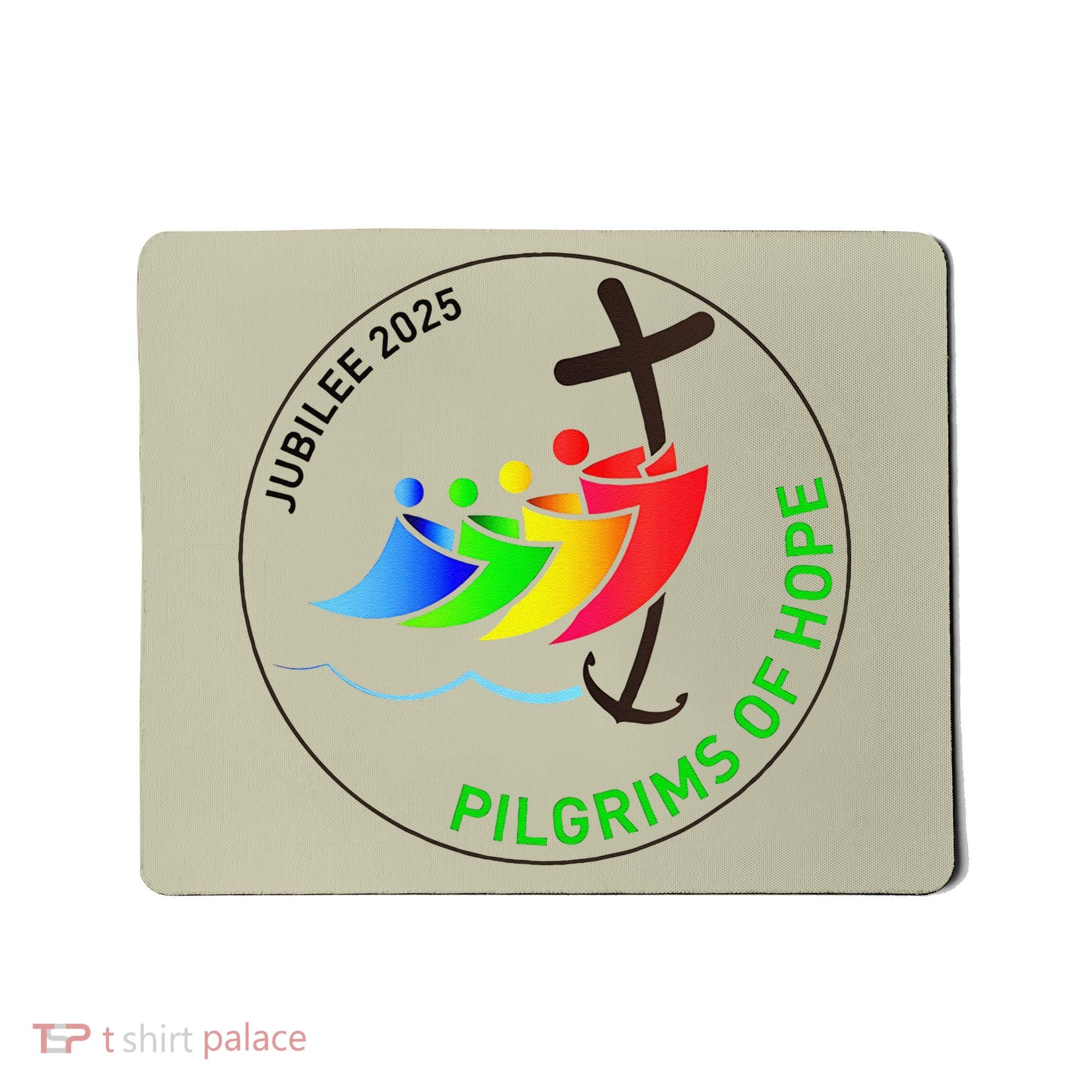 Catholic Jubilee 2025 Stained Glass Pilgrims Of Hope Mousepad
