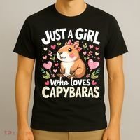 Capybara Just A Girl Who Loves Capybara Lover T-Shirt thumb 3