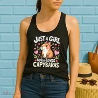 Capybara Just A Girl Who Loves Capybara Lover Women's Tank Top thumb 2