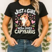 Capybara Just A Girl Who Loves Capybara Lover Women's T-Shirt thumb 2