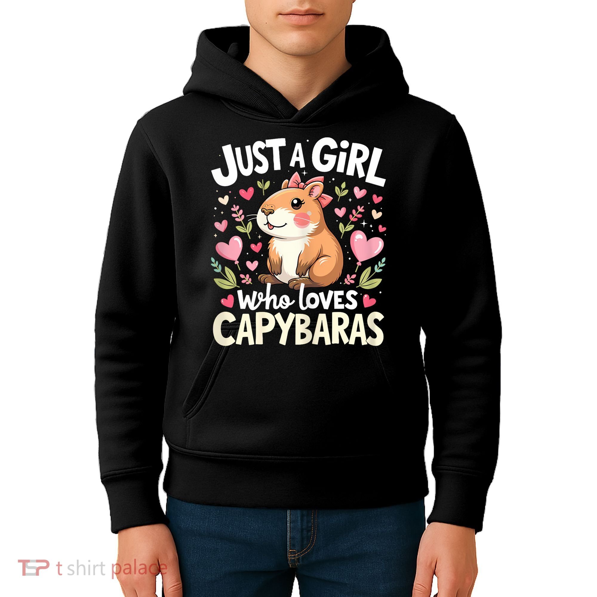 Capybara Just A Girl Who Loves Capybara Lover Kids Hoodie