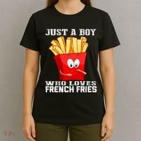 Cute Just A Boy Who Loves French Fries T-Shirt thumb 4