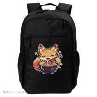 Cute Japanese Anime Kawaii Fox Eating Ramen Ns Backpack thumb 0