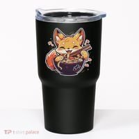 Cute Japanese Anime Kawaii Fox Eating Ramen Ns Tumbler thumb 0