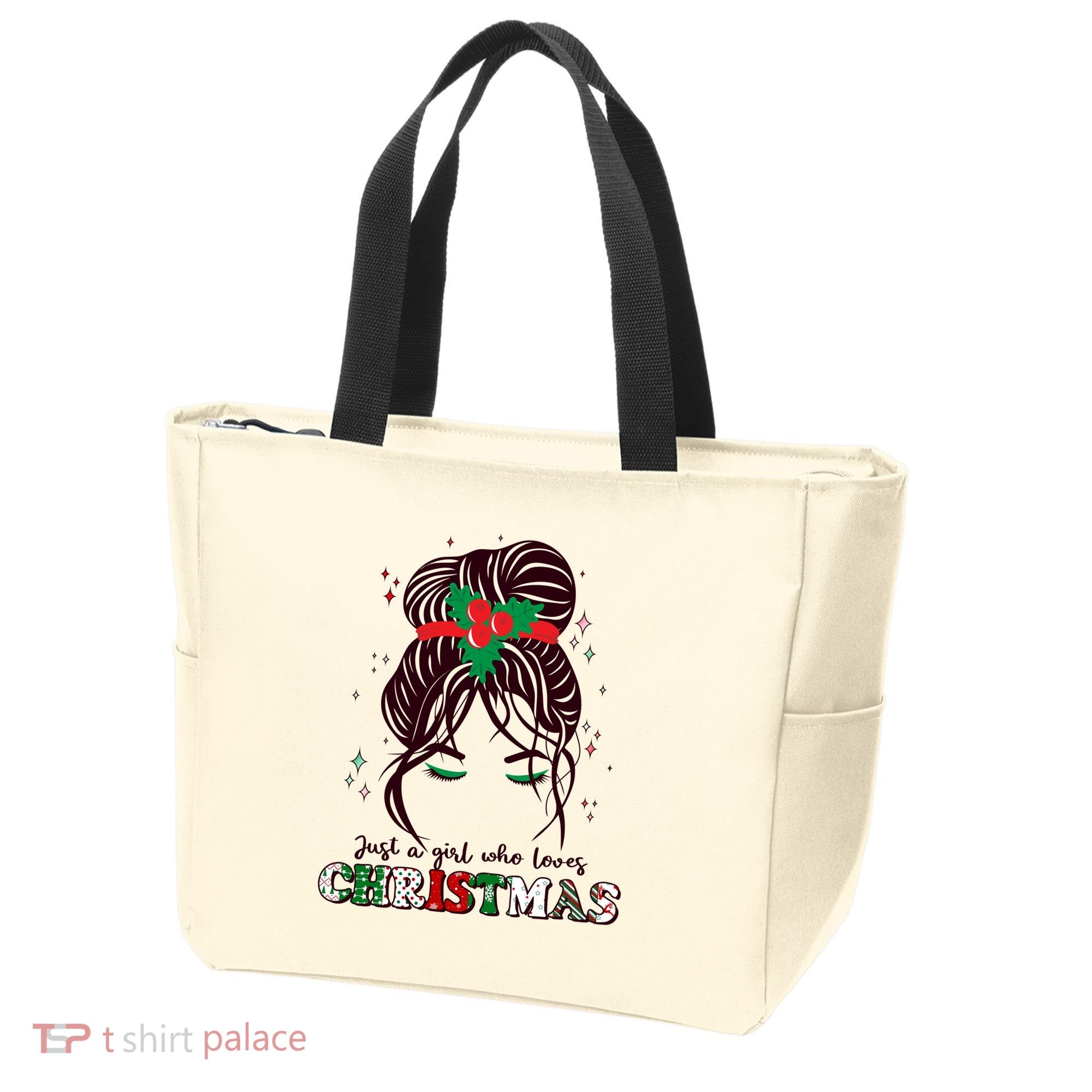 Cute Just A Girl Who Loves Christmas Tote Bag