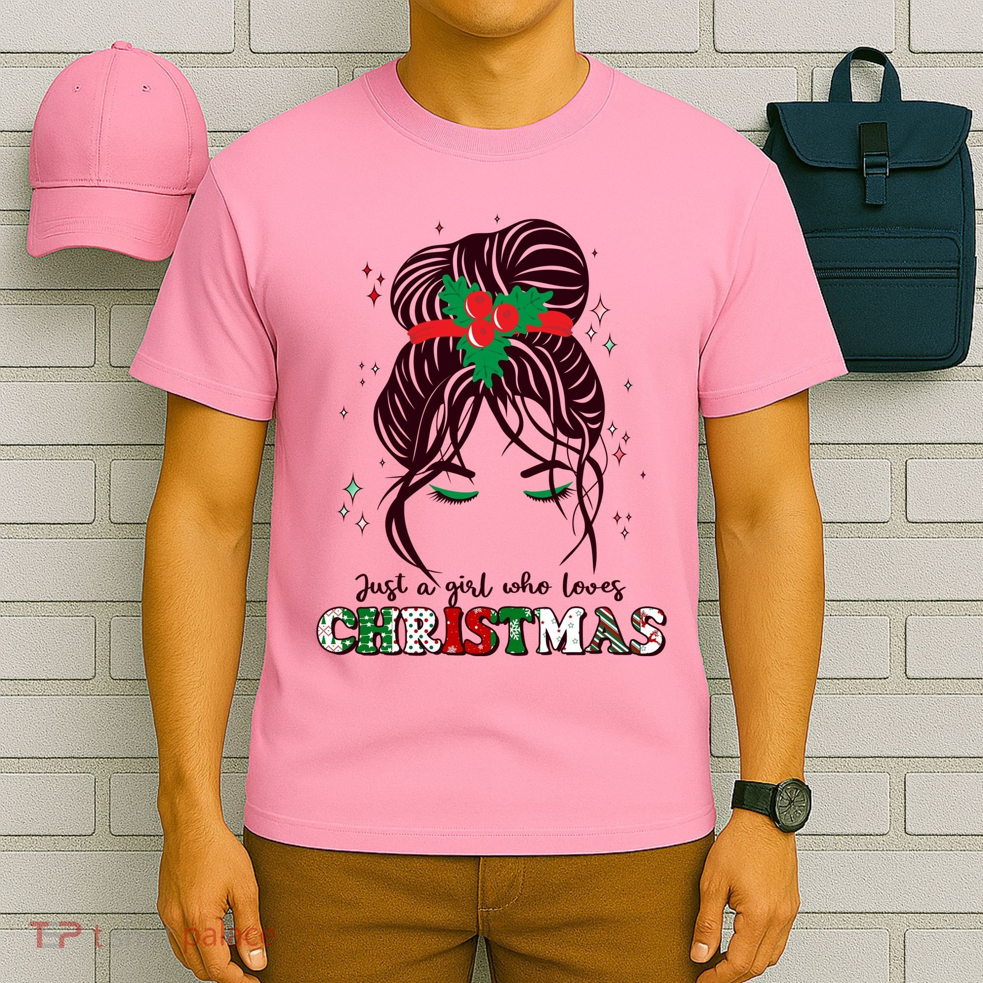 Cute Just A Girl Who Loves Christmas T-Shirt