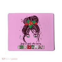 Cute Just A Girl Who Loves Christmas Mousepad thumb 0