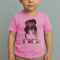 Cute Just A Girl Who Loves Christmas Toddler T-Shirt thumb 2