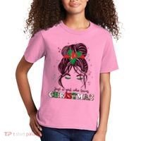 Cute Just A Girl Who Loves Christmas Kids T-Shirt thumb 2
