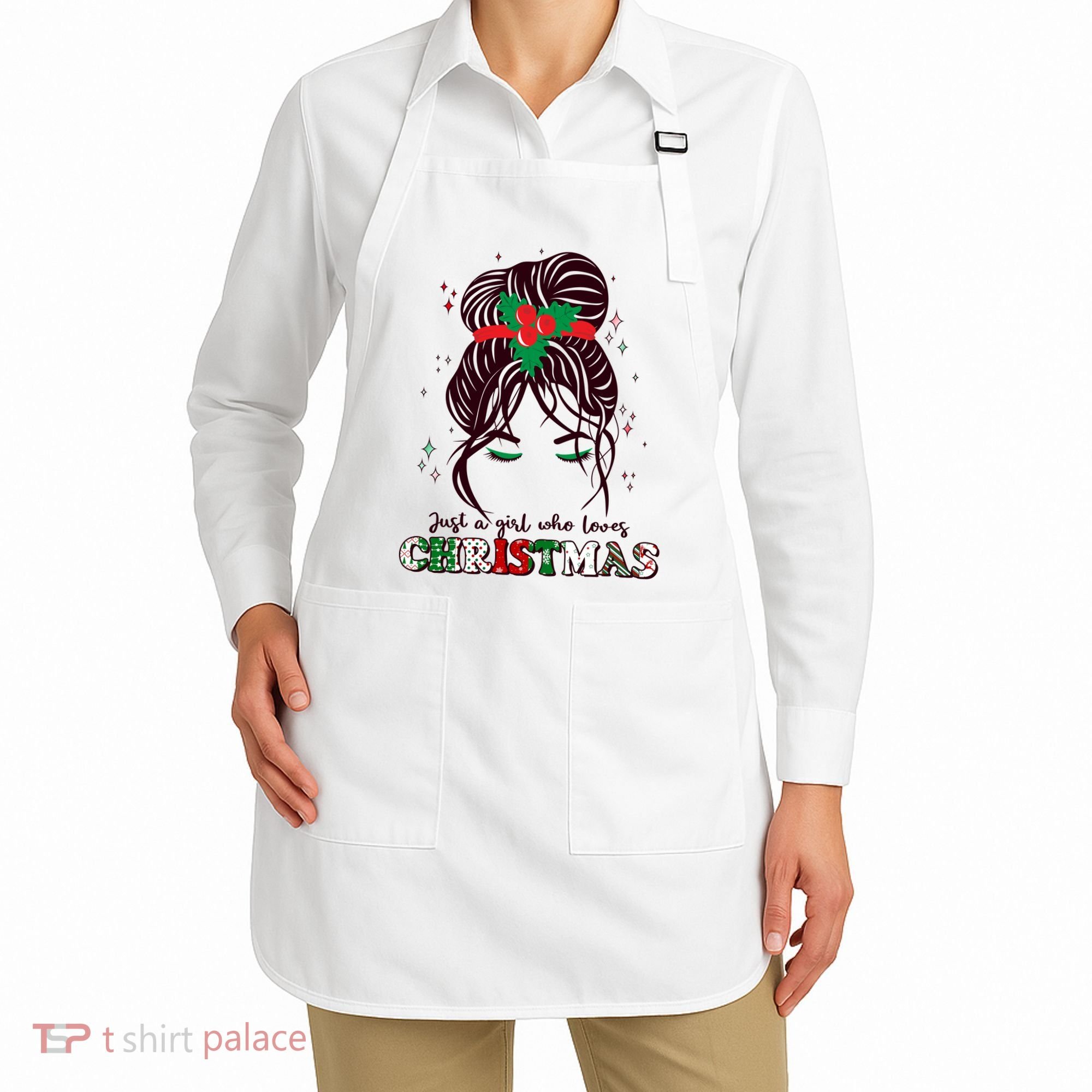 Cute Just A Girl Who Loves Christmas Apron