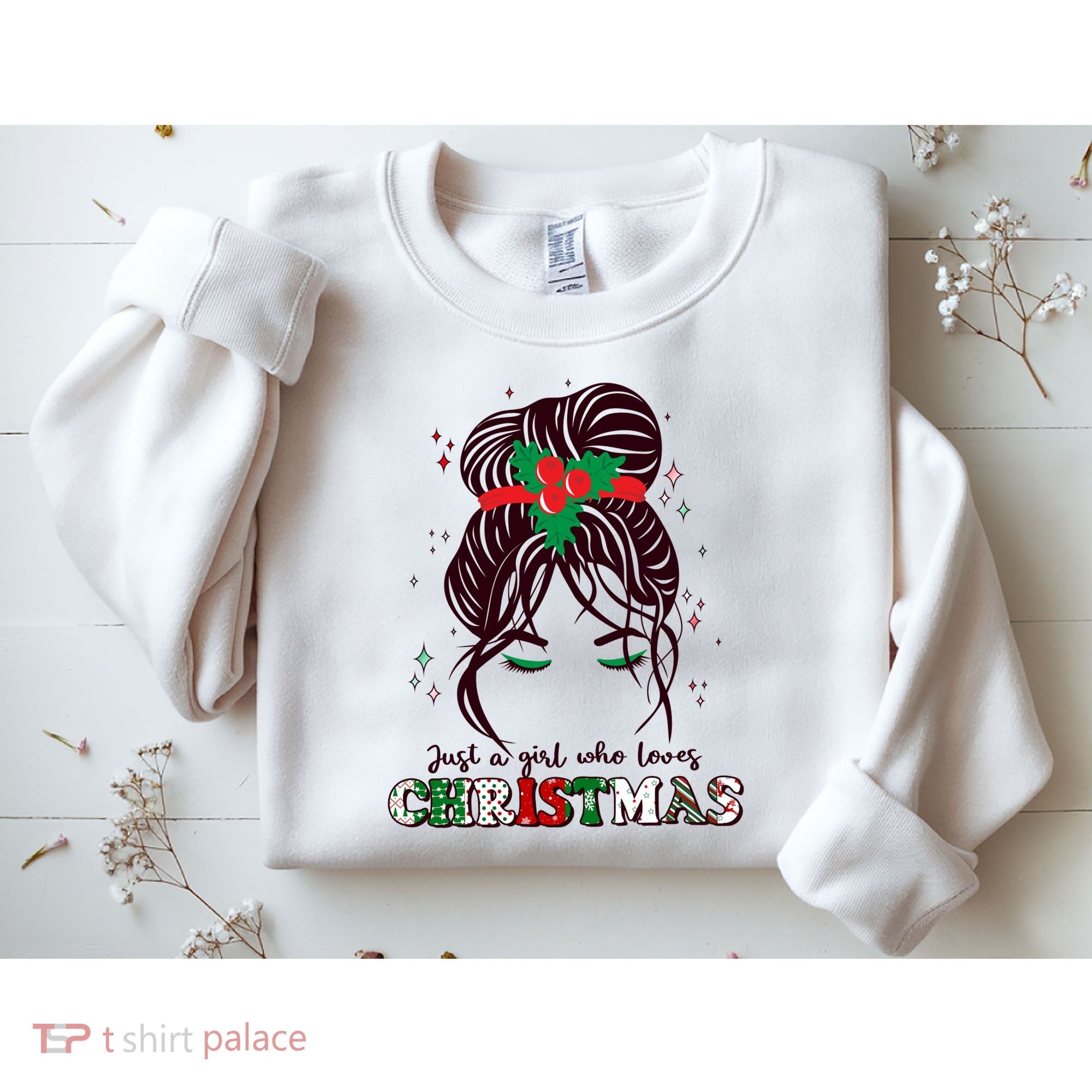 Cute Just A Girl Who Loves Christmas Sweatshirt