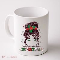 Cute Just A Girl Who Loves Christmas Coffee Mug thumb 0
