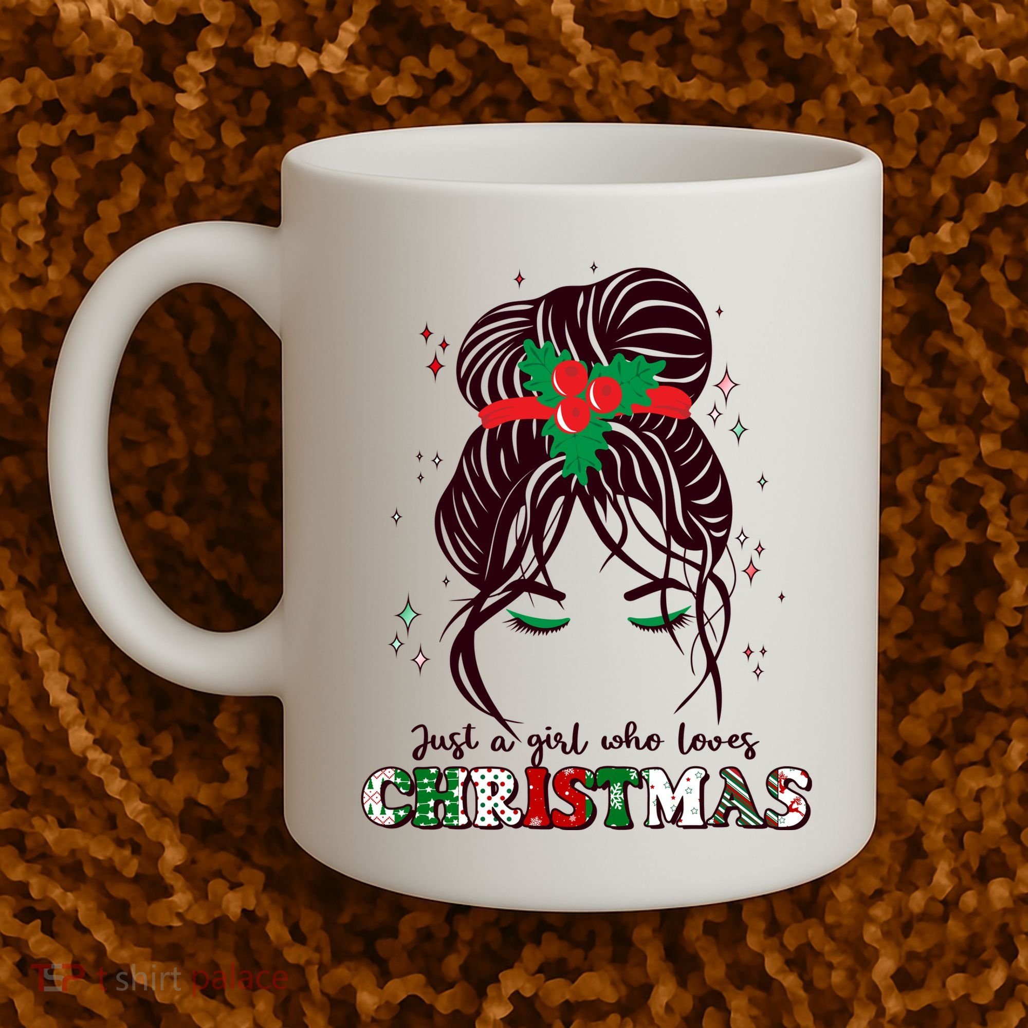 Cute Just A Girl Who Loves Christmas Coffee Mug