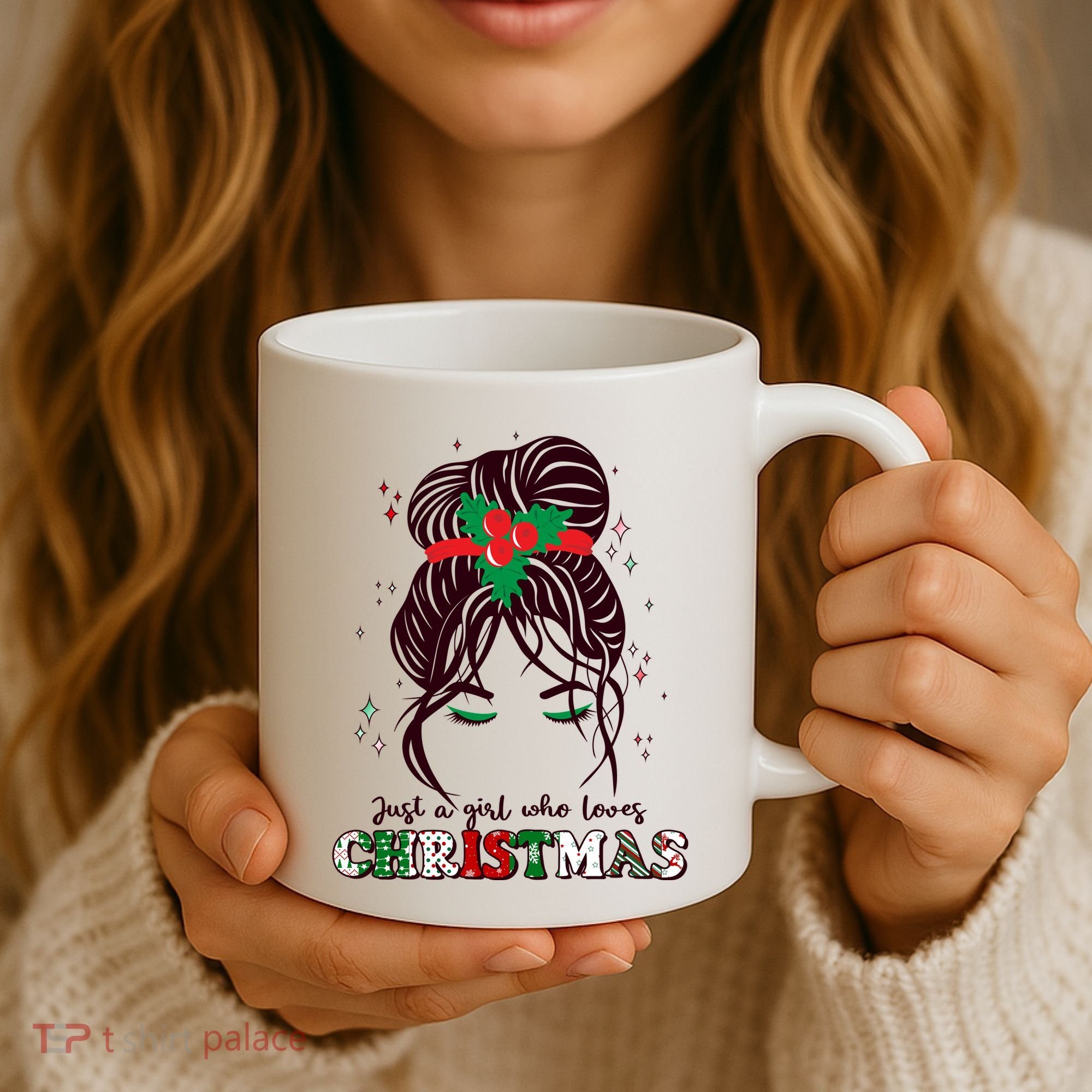 Cute Just A Girl Who Loves Christmas Coffee Mug