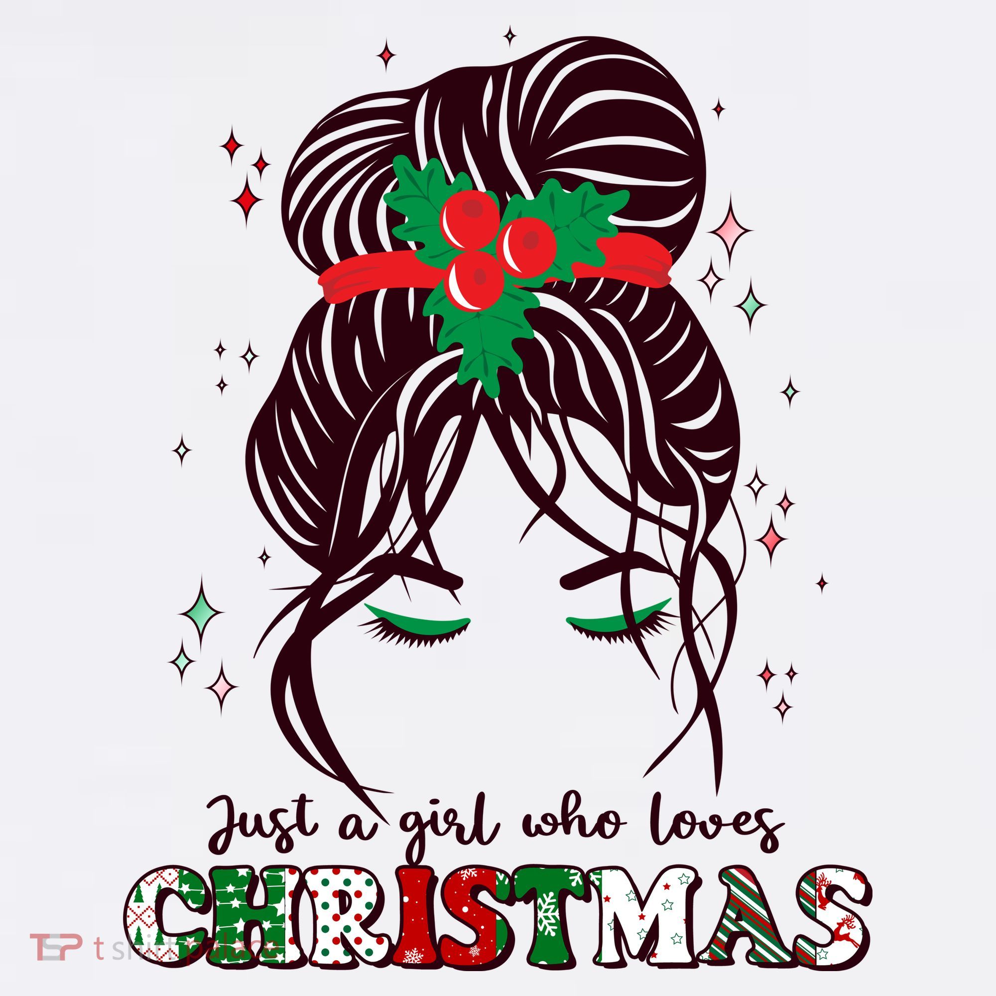 Cute Just A Girl Who Loves Christmas Polo
