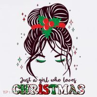 Cute Just A Girl Who Loves Christmas Women's Tank Top thumb 5