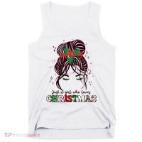 Cute Just A Girl Who Loves Christmas Tank Top thumb 0