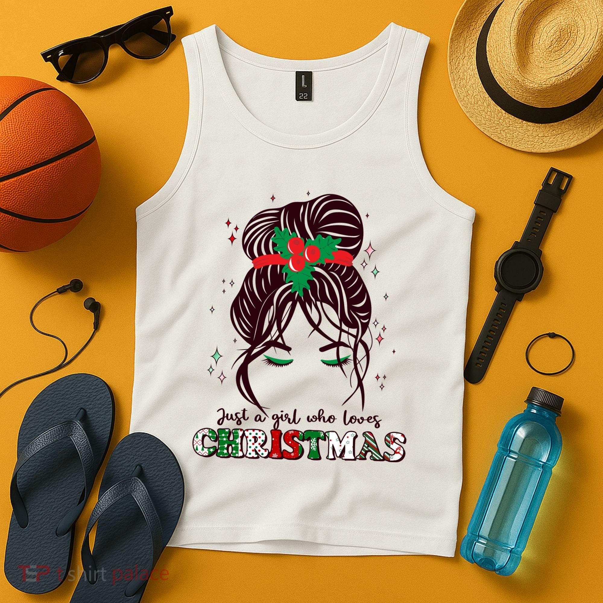 Cute Just A Girl Who Loves Christmas Tank Top