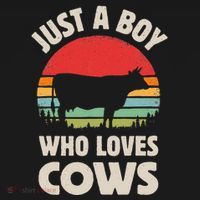 Cow Just A Who Loves Retro Farm Animal Farmer Sunset Sweatshirt thumb 3