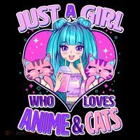 Cute Just A Girl Who Love Anime And Cats Coffee Mug thumb 5
