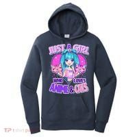 Cute Just A Girl Who Love Anime And Cats Women's Hoodie thumb 0