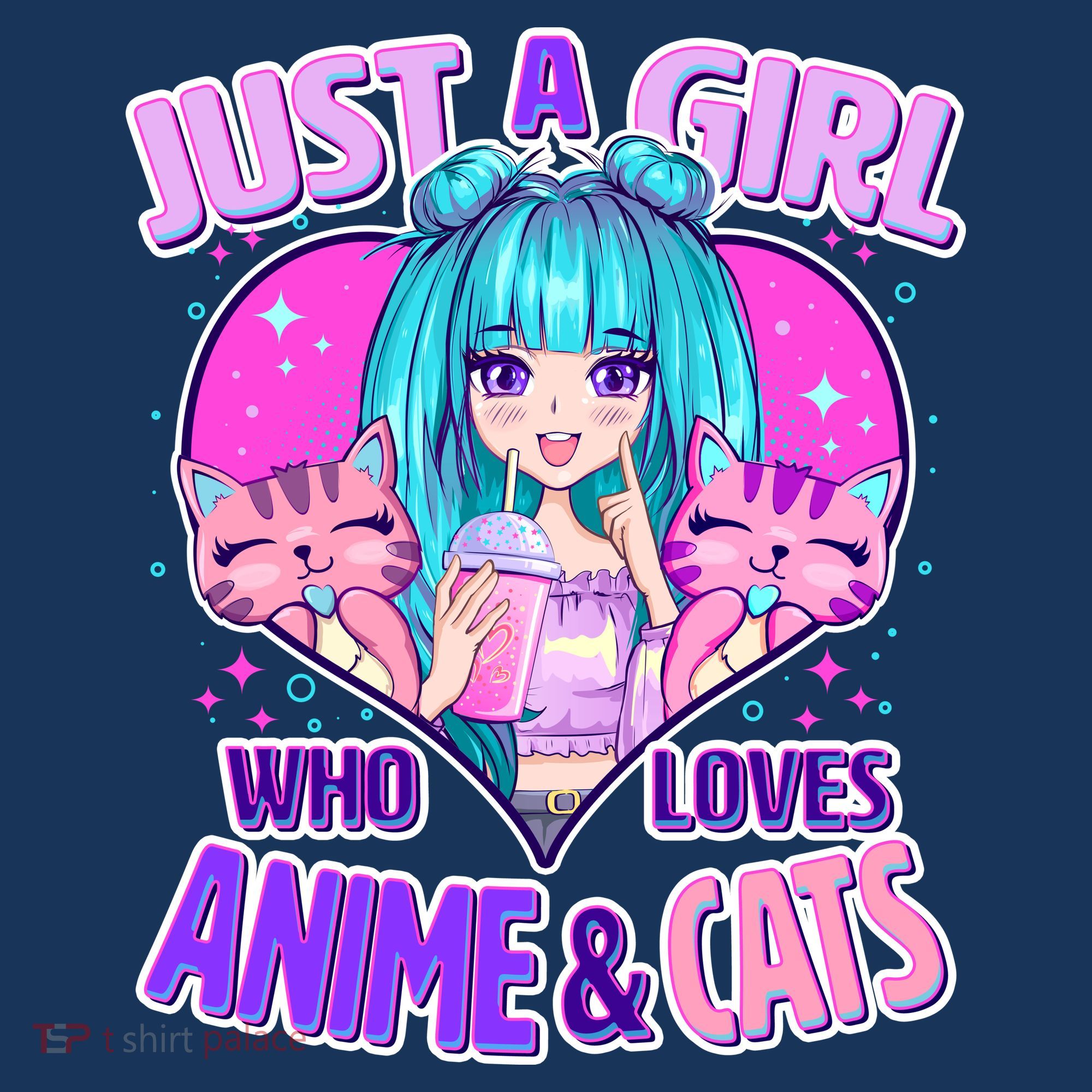 Cute Just A Girl Who Love Anime And Cats Toddler Hoodie