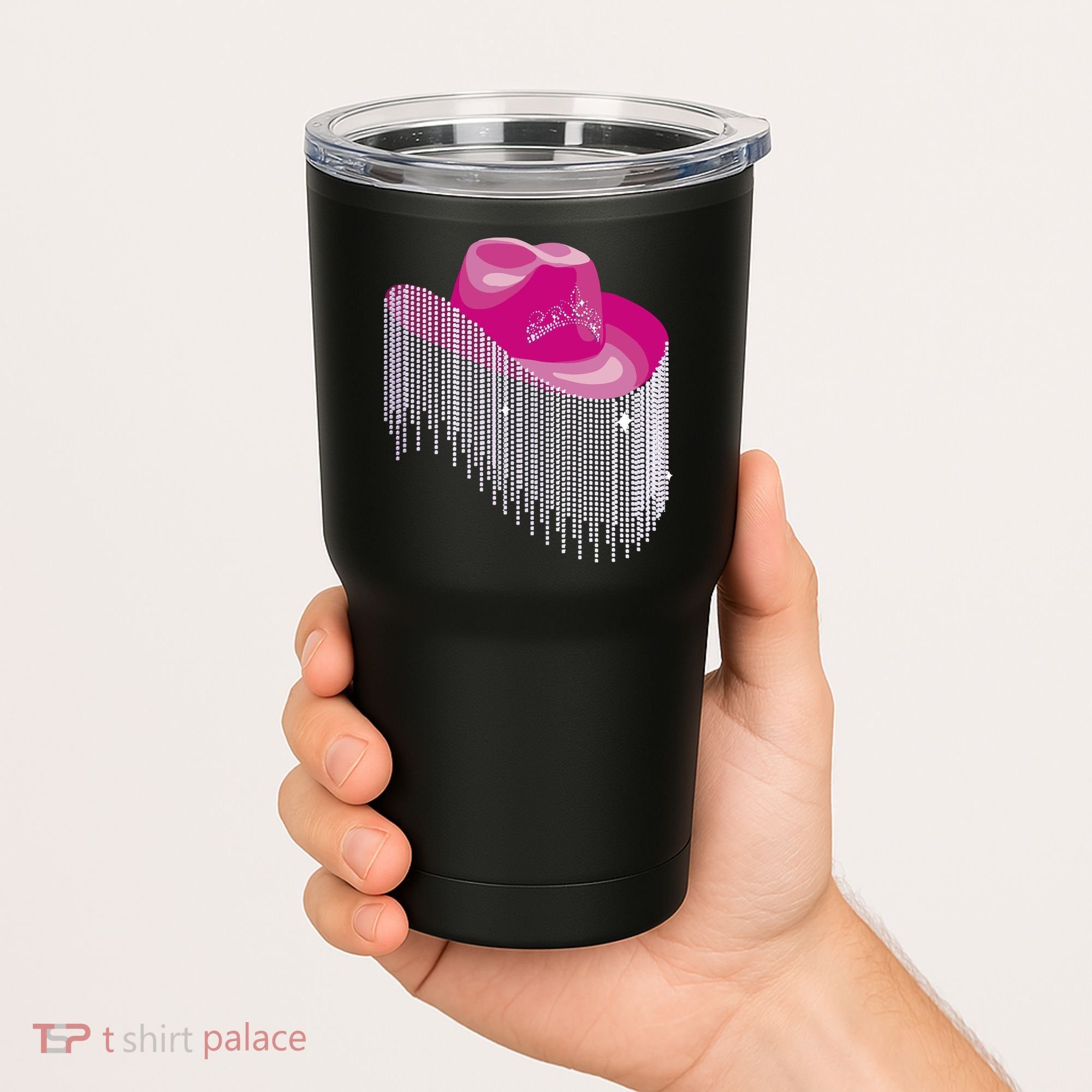 Cowboy Jewel And Glitter Tumbler