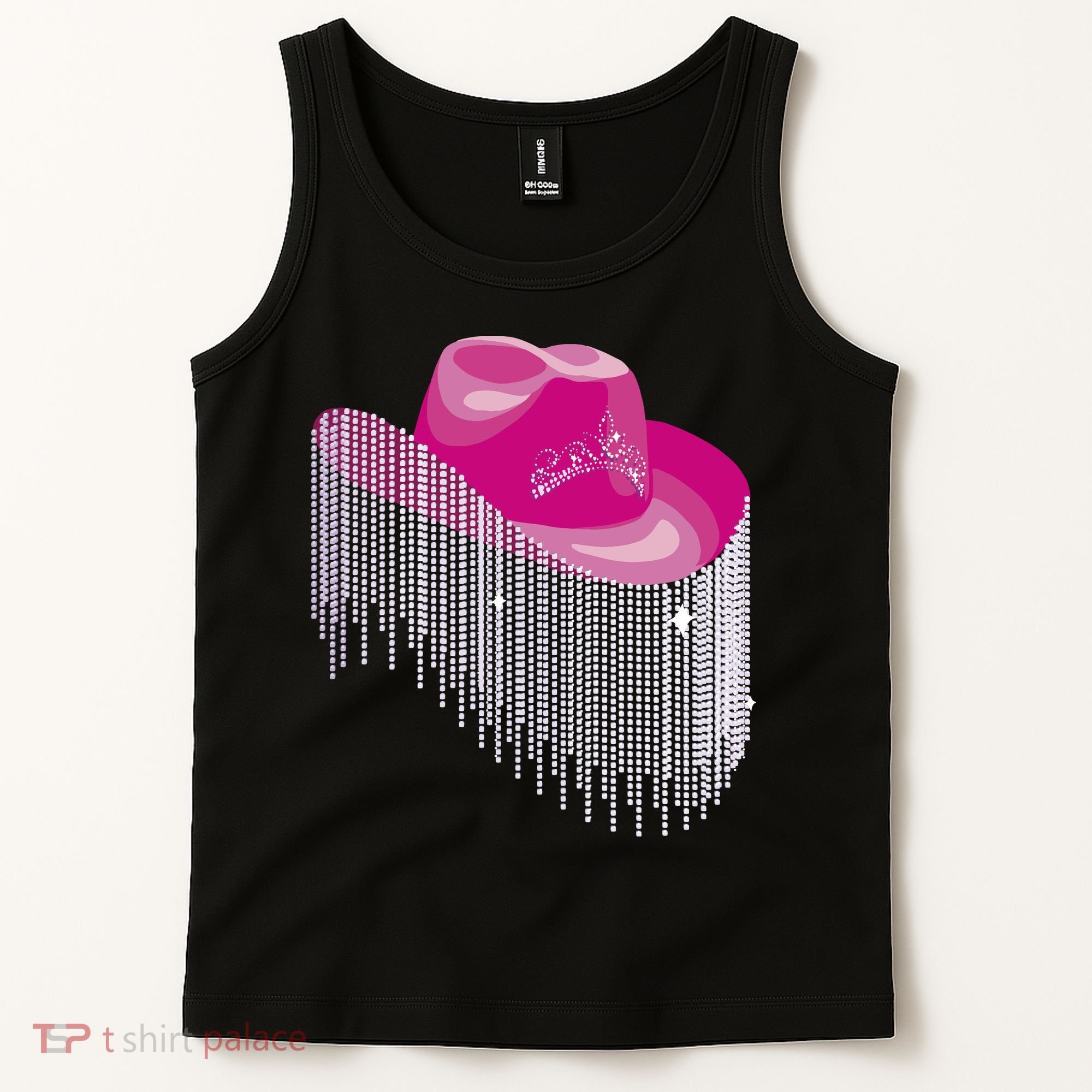 Cowboy Jewel And Glitter Tank Top