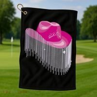 Cowboy Jewel And Glitter Golf Towel thumb 1