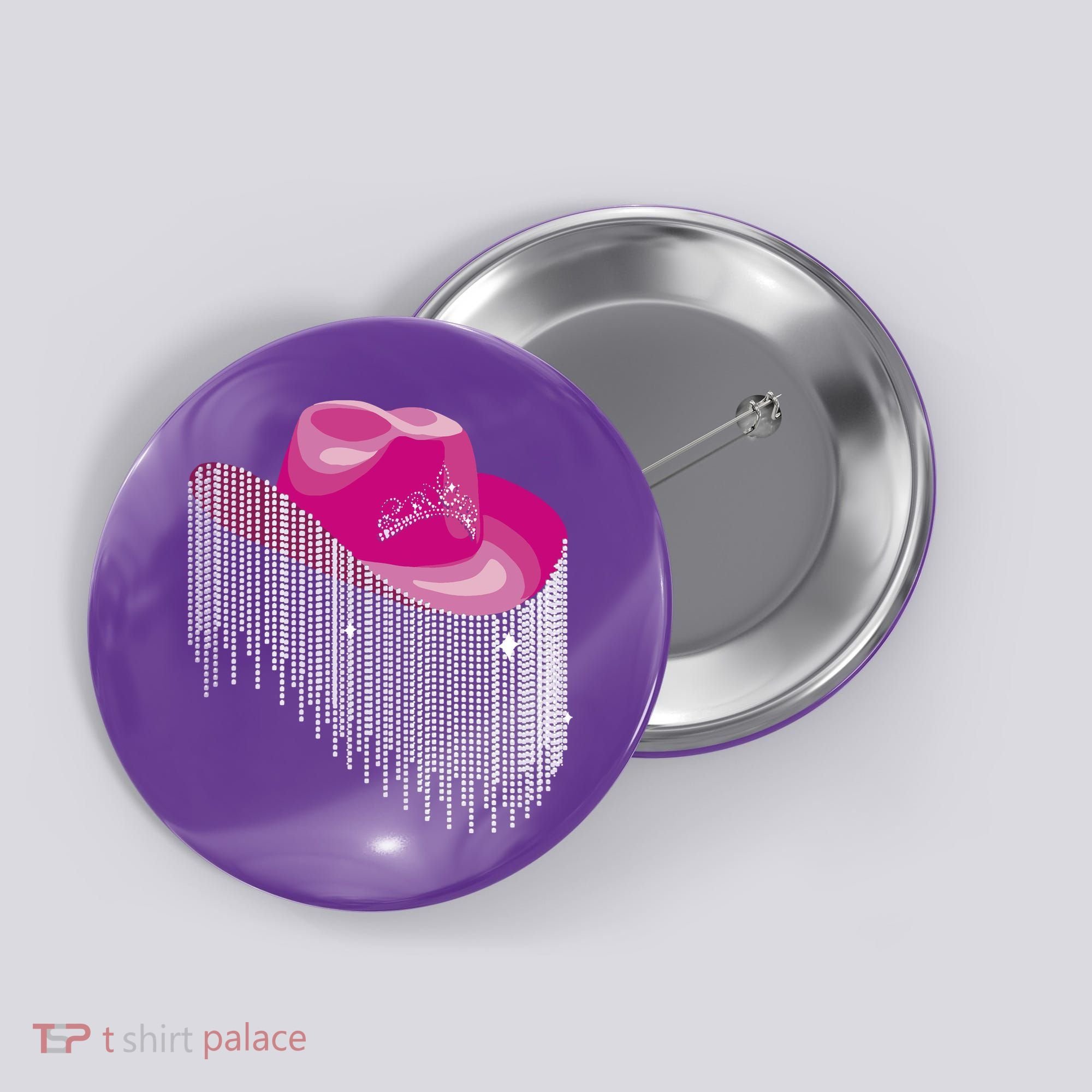 Cowboy Jewel And Glitter Button