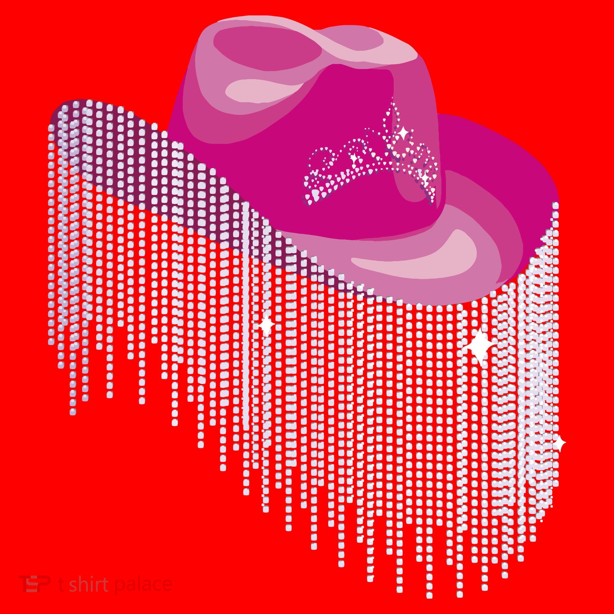 Cowboy Jewel And Glitter Santa Hat