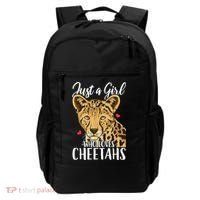 Cheetah Just A Girl Who Loves Cheetahs Cool Gift Backpack thumb 0