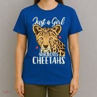 Cheetah Just A Girl Who Loves Cheetahs Cool Gift T-Shirt thumb 4
