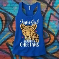 Cheetah Just A Girl Who Loves Cheetahs Cool Gift Women's Tank Top thumb 3