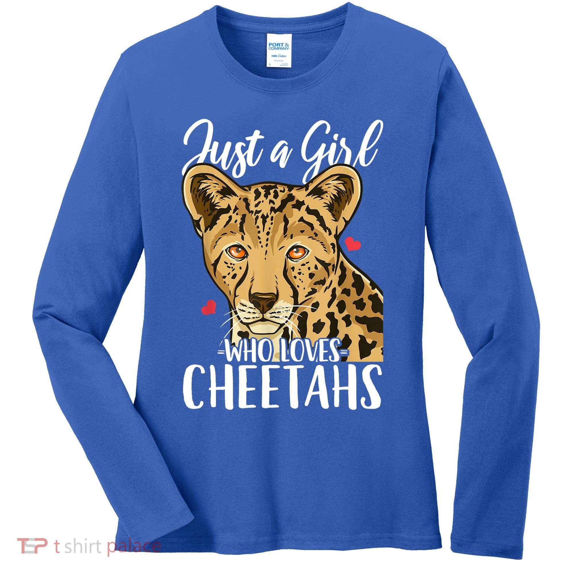 Cheetah Just A Girl Who Loves Cheetahs Cool Gift Women's Long Sleeve Shirt