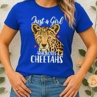 Cheetah Just A Girl Who Loves Cheetahs Cool Gift Women's T-Shirt thumb 2
