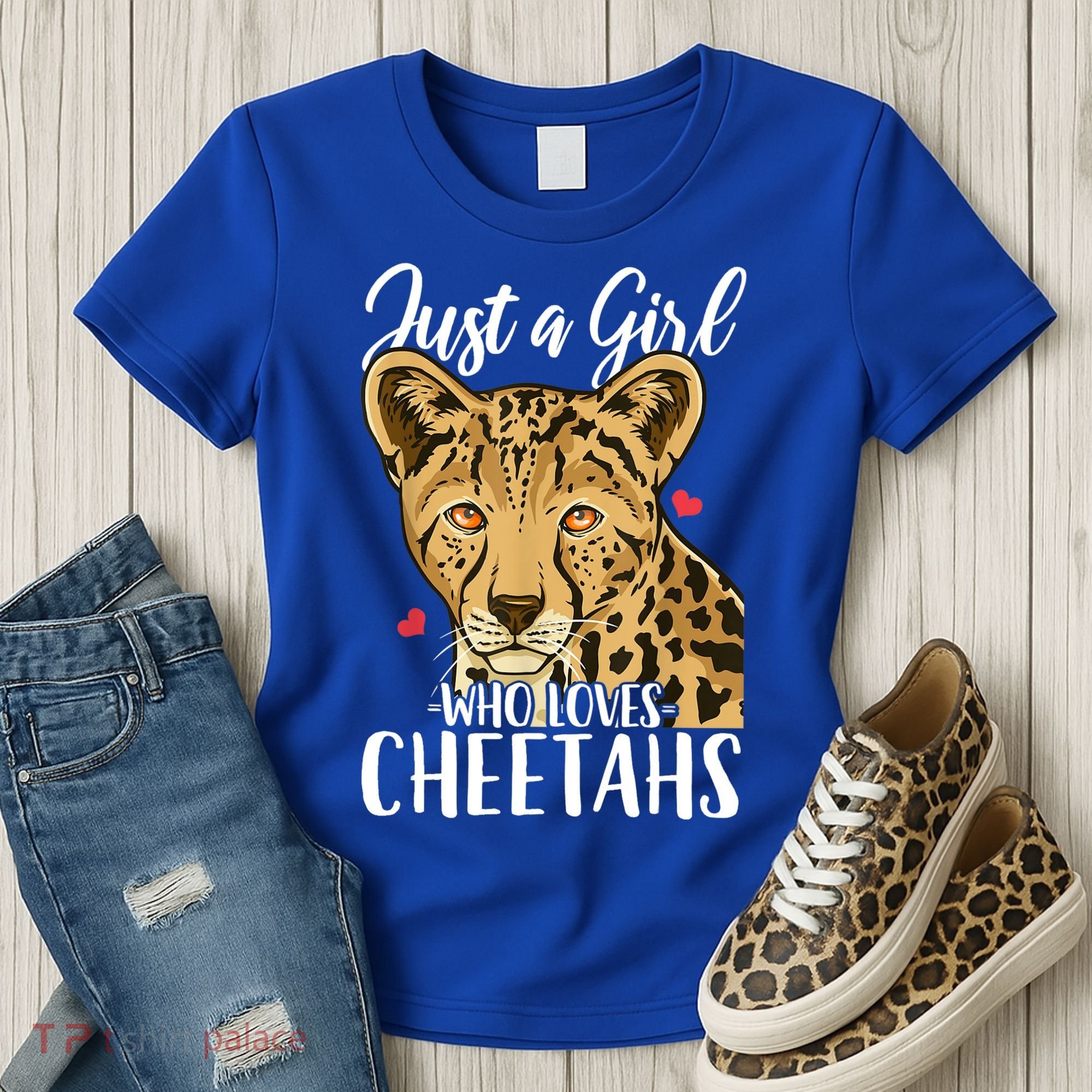 Cheetah Just A Girl Who Loves Cheetahs Cool Gift Women's T-Shirt
