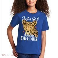 Cheetah Just A Girl Who Loves Cheetahs Cool Gift Kids T-Shirt thumb 2