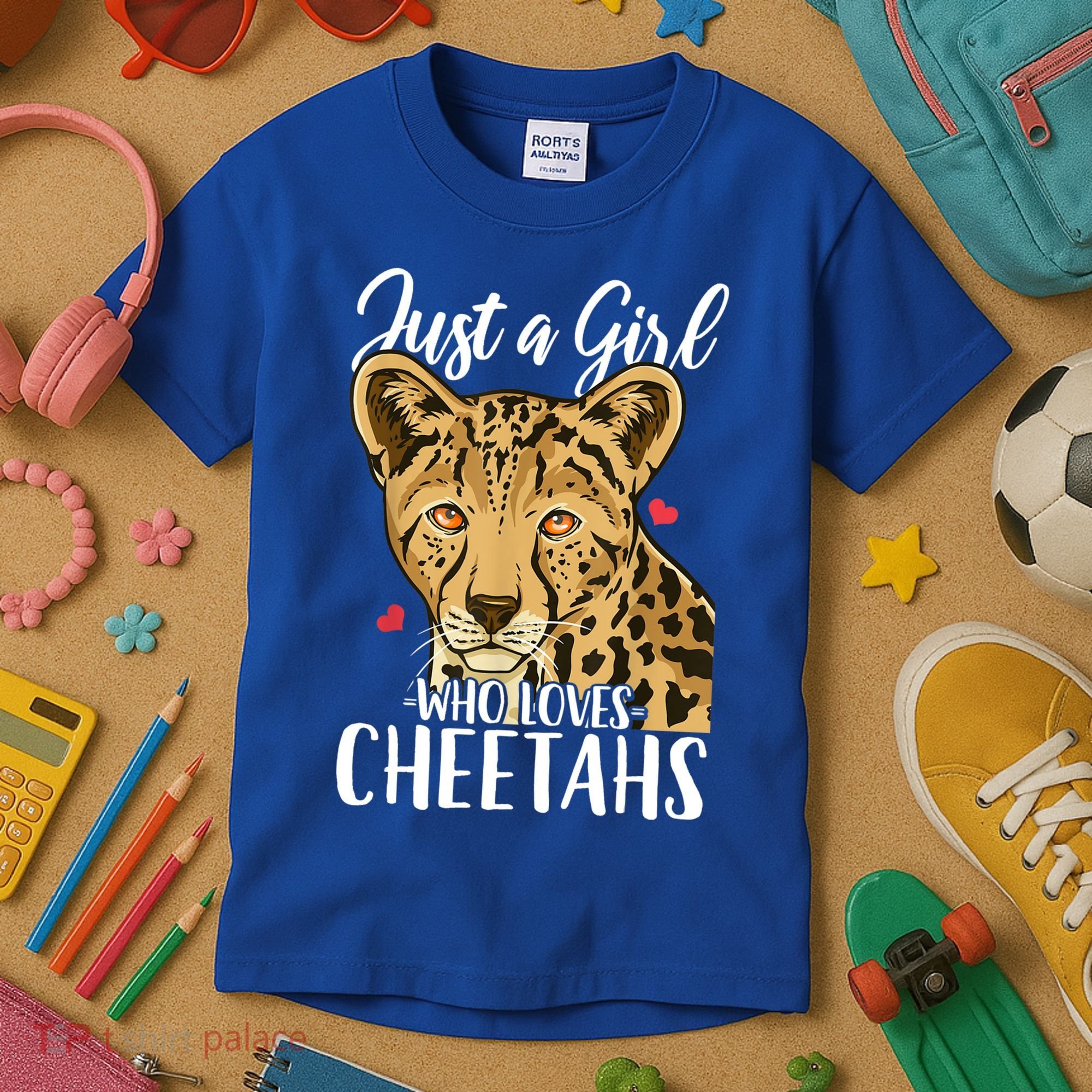 Cheetah Just A Girl Who Loves Cheetahs Cool Gift Kids T-Shirt