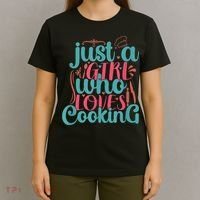 Cook Just A Girl Who Loves Cooking Chef T-Shirt thumb 4