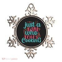 Cook Just A Girl Who Loves Cooking Chef Ornament thumb 0