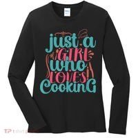 Cook Just A Girl Who Loves Cooking Chef Women's Long Sleeve Shirt thumb 0